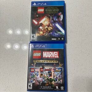 LEGO Star Wars & Marvel PS4 Game Set - Blue Cases
